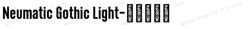 Neumatic Gothic Light字体转换